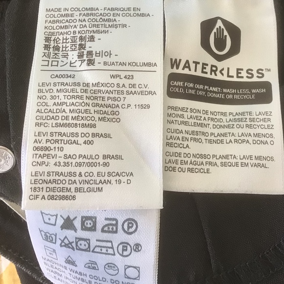 Levi’s 711 Skinny Jeans Black Women’s Size 29 Regular, New - Picture 3 of 6